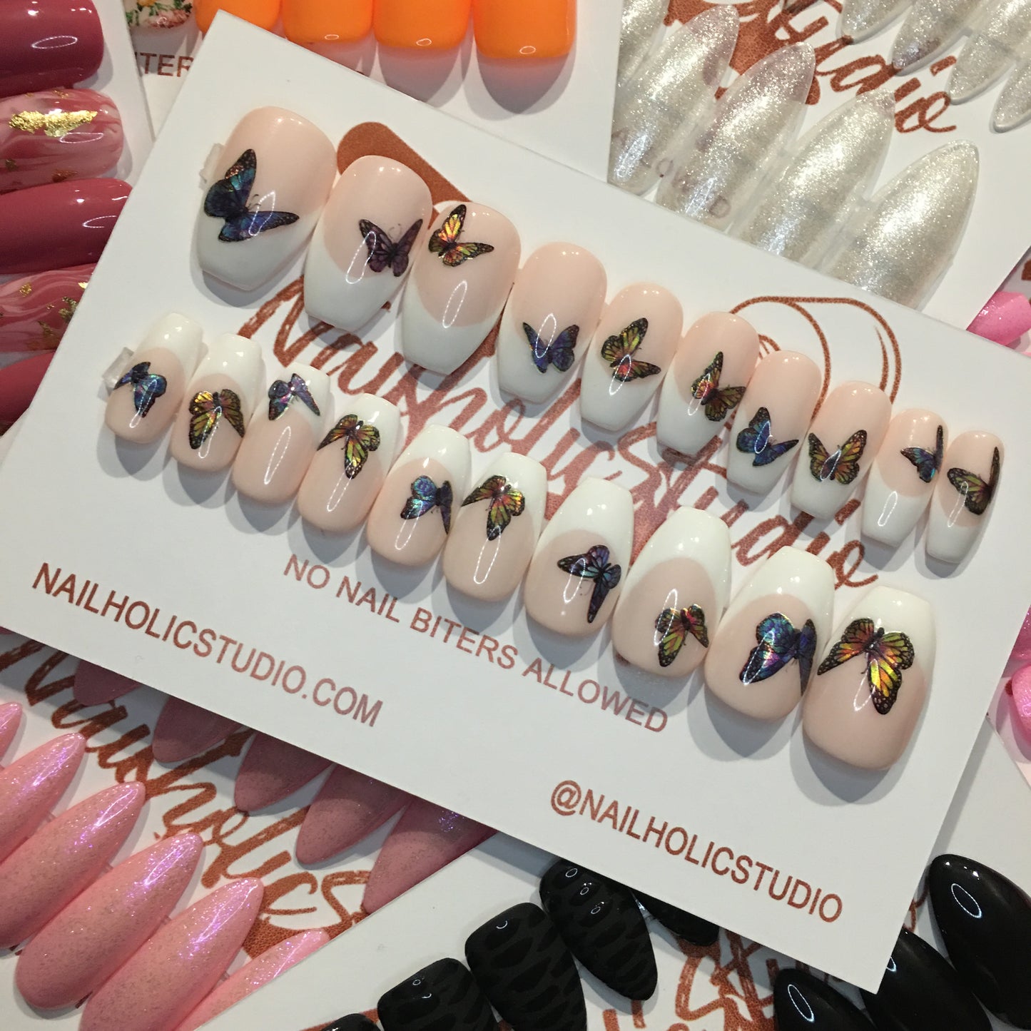 Flutter | Short Coffin Nails | Press on Nails | READY TO SHIP