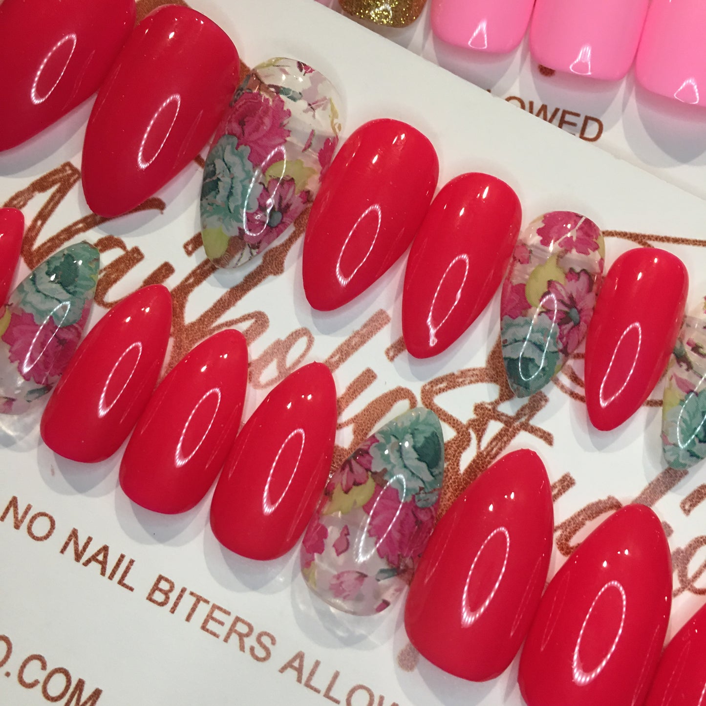 Summer Time | Short Stiletto | Press on Nails | READY TO SHIP