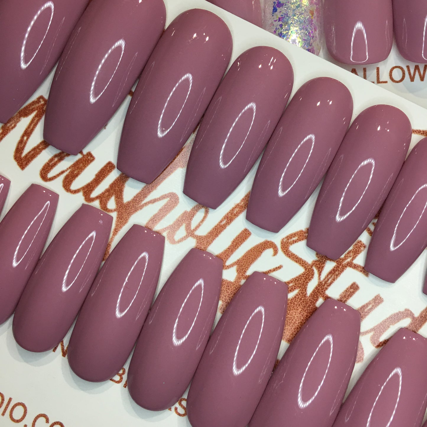 Plum | Long Coffin | Press on Nails | READY TO SHIP