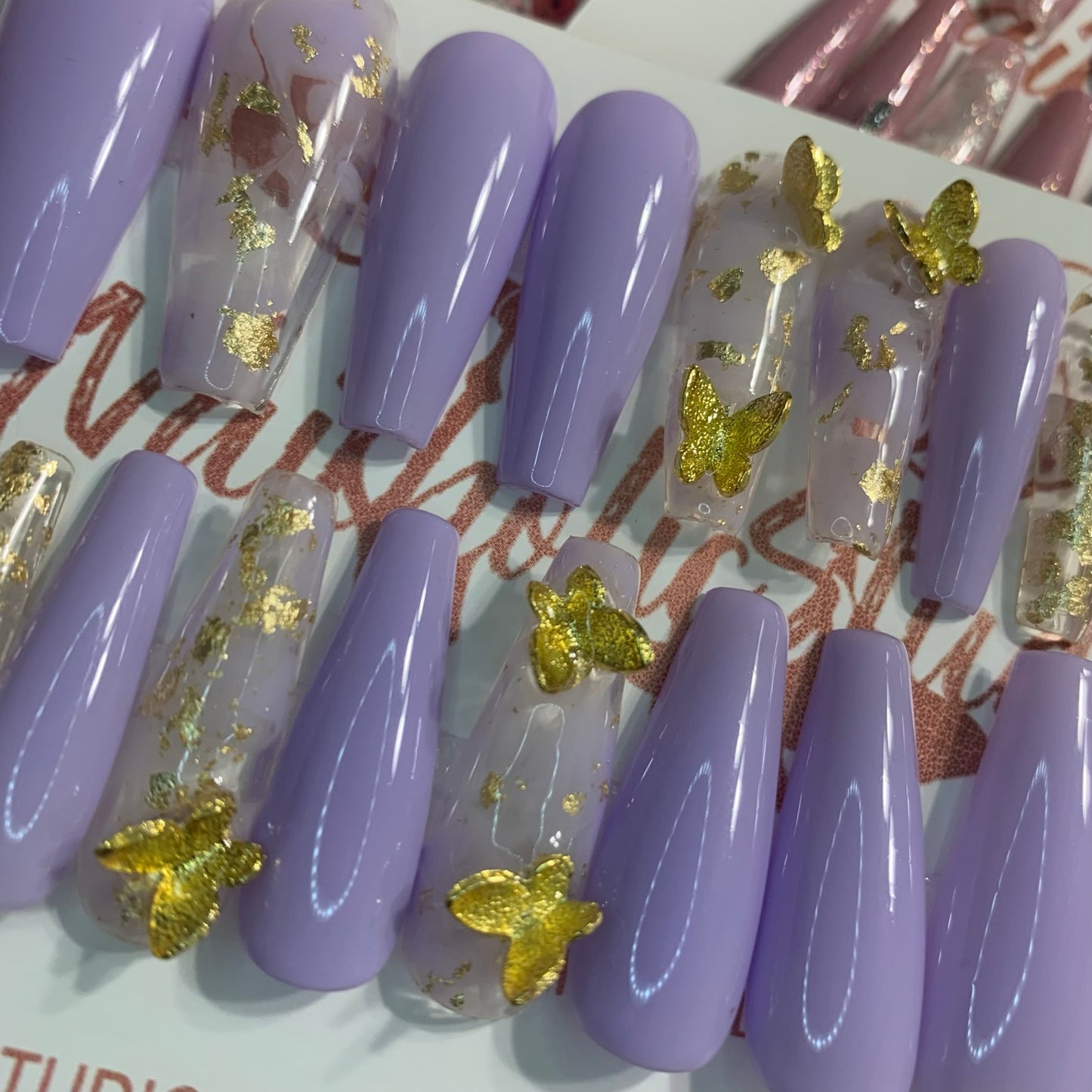 Flying Butterflies | Long Ballerina | Color Changing | Press on Nails | READY TO SHIP